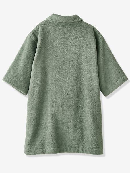 Peignoir Oversize enfant avec coton recyclé personnalisable bois de rose+vert sapin 7 - vertbaudet enfant 