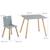 ROBA Ensemble Table + 2 Chaises Enfants en Bois Laqué Gris - 3 Pièces - Pieds en Bois Massif GRIS 3 - vertbaudet enfant 