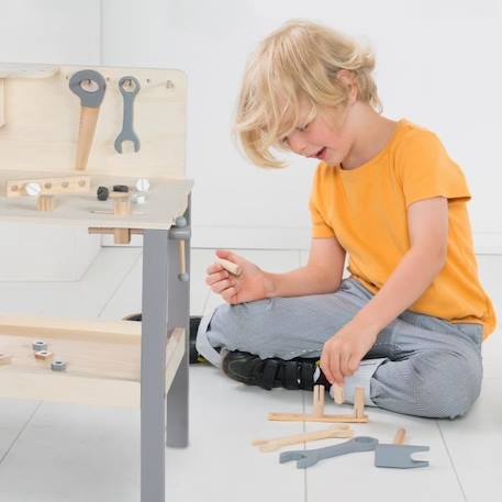 Établi pour Enfant en Bois - ROBA - Atelier de Bricolage BEIGE 2 - vertbaudet enfant 