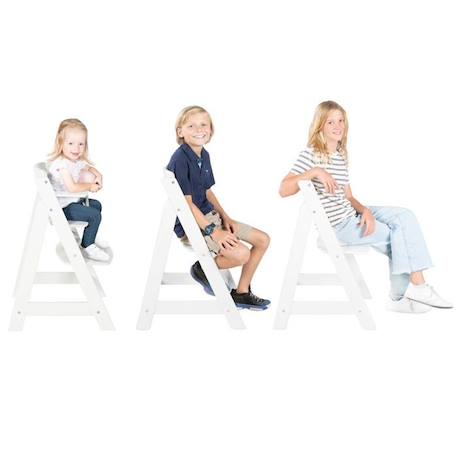 ROBA Chaise Haute Évolutive Sit Up Flex - Utilisable Jusqu'à la Chaise d'Adolescent - Bois Blanc BLANC 3 - vertbaudet enfant 