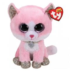 -Porte clef chat TY Beanie Boos Fiona en peluche rouge