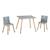 ROBA Ensemble Table + 2 Chaises Enfants en Bois Laqué Gris - 3 Pièces - Pieds en Bois Massif GRIS 1 - vertbaudet enfant 