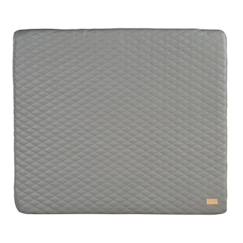 Puériculture-ROBA Matelas à Langer Luxe 85x75 cm - Similicuir - Imperméable et Doux - Design Stone Matelassé - Gris Foncé