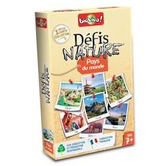 Jouet-Jeux de société-Jeux classiques et de réflexion-Jeu de cartes - BIOVIVA - Défis Nature Pays du monde - 7 ans - Beige - 30 min