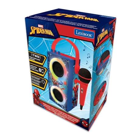 Enceinte Tendance Bluetooth® portable avec micro et effets lumineux Spider-Man BLEU 3 - vertbaudet enfant 