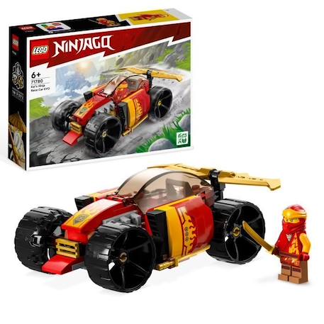 LEGO® NINJAGO 71780 La Voiture de Course Ninja de Kai – Évolution, Jouet Voiture, 2-en-1 BLANC 1 - vertbaudet enfant 