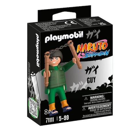 PLAYMOBIL - Naruto Shippuden - Gaï Maito - Figurine avec Nun-Chaku - 8 pièces BLEU 1 - vertbaudet enfant 