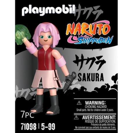 PLAYMOBIL - Sakura - Naruto Shippuden - Figurine avec kunai et gant de guérison VIOLET 3 - vertbaudet enfant 