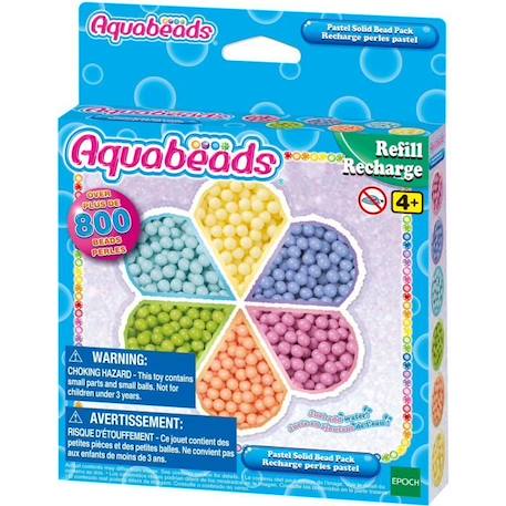 Aquabeads - Recharge pastel de 800 perles pour loisirs créatifs pour enfants à partir de 4 ans BLEU 5 - vertbaudet enfant 