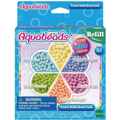 Aquabeads - Recharge Perles Pastel - Marque AQUABEADS - Plus de 800 perles - Pour enfants à partir de 4 ans BLEU 1 - vertbaudet enfant 