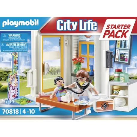 PLAYMOBIL - 70818 - City Life L'Hôpital - Starter Pack - Cabinet de pédiatre BLANC 6 - vertbaudet enfant 