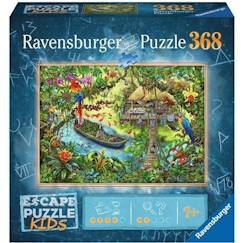 Jouet-Jeux éducatifs-Puzzles-Escape puzzle Kids - Un safari dans la jungle - Ravensburger - Puzzle Escape Game 368 pièces - Dès 9 ans