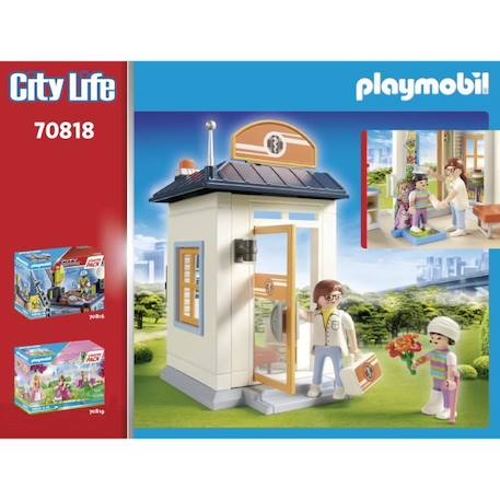 PLAYMOBIL - 70818 - City Life L'Hôpital - Starter Pack - Cabinet de pédiatre BLANC 3 - vertbaudet enfant 