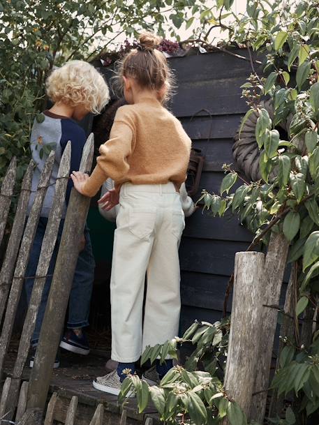 Pantalon large fille bois de rose+caramel+écru+rose bonbon+vert+vieux rose 14 - vertbaudet enfant 