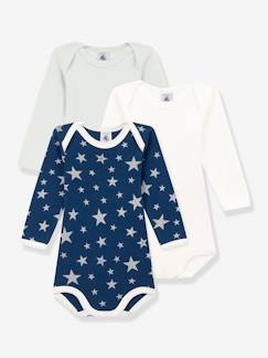 Bébé-Body-Lot de 3 bodies manches longues étoiles phosphorescentes PETIT BATEAU