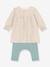 Robe en tubique et legging bébé PETIT BATEAU beige 2 - vertbaudet enfant 