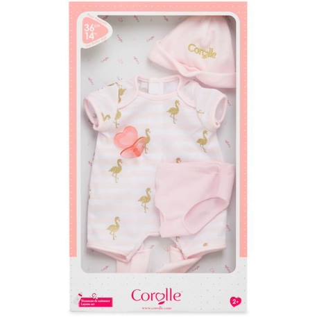 Ensemble de vêtements pour poupées - Corolle Mon Grand Poupon - Rose - Convient aux poupées de 36cm ROSE 2 - vertbaudet enfant 