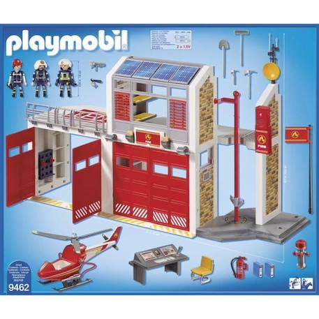 PLAYMOBIL 9462 Caserne de pompiers avec hélicoptère, City Action, Mixte, Pour enfant dès 4 ans JAUNE 4 - vertbaudet enfant 