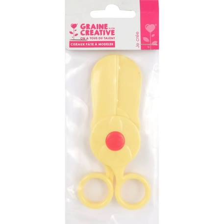 Ciseaux plastique pour pâte à modeler - DTM LOISIRS CRÉATIFS - Enfant - À partir de 4 ans - Rouge - Jaune JAUNE 2 - vertbaudet enfant 