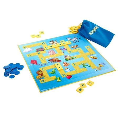 Mattel Games - Scrabble Junior - Jeu de société et de lettres - 2 à 4 joueurs - Dès 6 ans BLEU 3 - vertbaudet enfant 