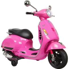 -Vespa GTS 125 - Jamara - Scooter électrique pour enfant - Rose clair - Siège cuir