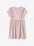 Robe de fête en tissu lamé fantaisie fille rose pâle 1 - vertbaudet enfant 