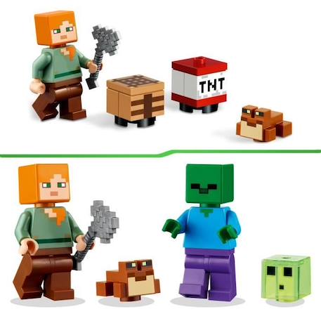 LEGO Minecraft 21240 Aventures dans le Marais, Jouet de Construction, avec Figurine Zombie BLANC 3 - vertbaudet enfant 