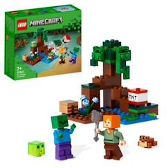 Jouet-Jeux d'imagination-Jeux de construction-LEGO Minecraft 21240 Aventures dans le Marais, Jouet de Construction, avec Figurine Zombie