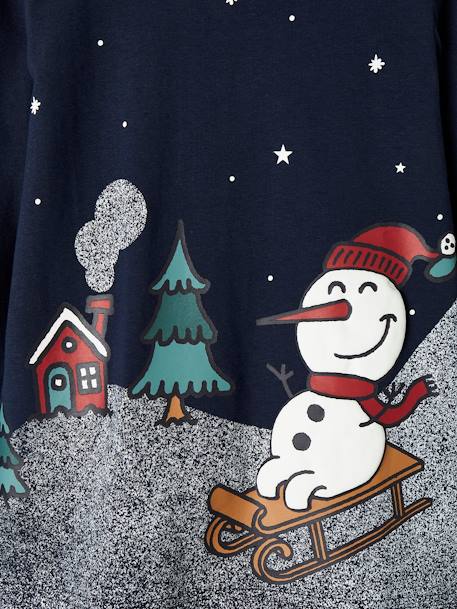 T-shirt de Noël motif bonhomme de neige garçon marine 3 - vertbaudet enfant 