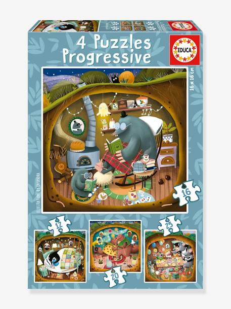 Puzzles Progressifs Contes de la Forêt 12/25 - EDUCA BORRAS bleu 1 - vertbaudet enfant 