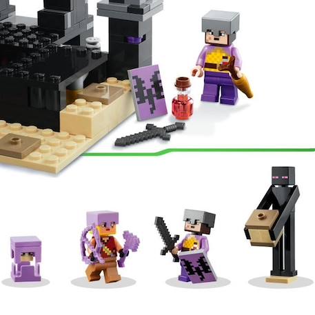 LEGO Minecraft 21242 L’Arène de l’End, Jouet avec Lave, Figurine Dragon de l'Ender et Enderman NOIR 4 - vertbaudet enfant 