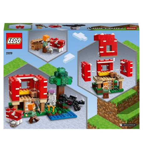 LEGO® 21179 Minecraft La Maison Champignon, Set Jouet de Construction pour Enfants dès 8 ans, Idée de Cadeau, avec Figurines ROUGE 6 - vertbaudet enfant 