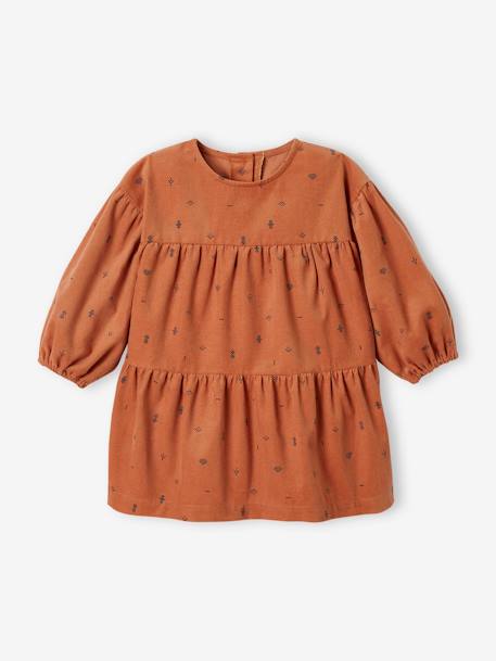 Robe en velours côtelé bébé camel 1 - vertbaudet enfant 