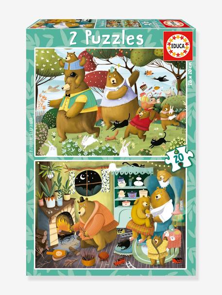 Puzzles Contes de la Forêt 2x20 - EDUCA BORRAS vert 1 - vertbaudet enfant 