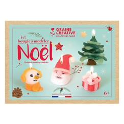 Jouet-Activités artistiques et musicales-Kit Créatif Bougies à modeler Noël - Graine Creative - Mixte - Bleu - A partir de 6 ans - Enfant