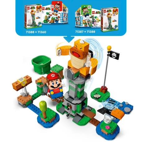 LEGO® 71388 Super Mario Ensemble d’Extension La Tour Infernale du Boss Frère Sumo, Jouet Enfant 6 ans, Jouet à Collectionner VERT 2 - vertbaudet enfant 