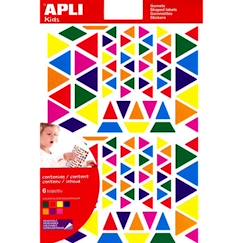 Jouet-Activités artistiques et musicales-Loisirs créatifs-Apli - 720 Gommettes auto-adhésives triangle couleurs assorties