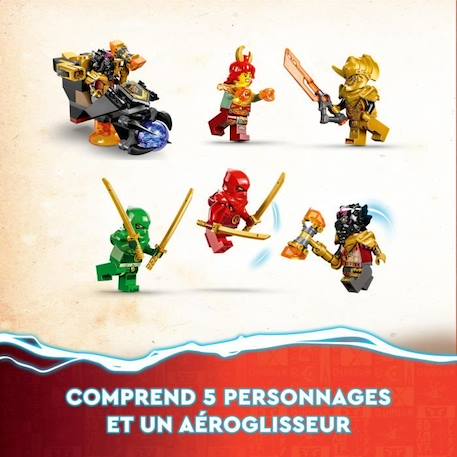 LEGO® NINJAGO 71793 Le Dragon de Lave Transformable de Heatwave, Jouet de Dragon avec Minifigurines ROUGE 4 - vertbaudet enfant 