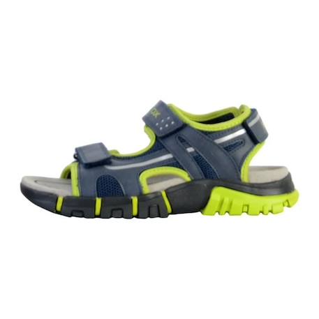 Sandales enfant Geox Dynomix Marine Lime - Scratch Triple - Confort exceptionnel BLEU 1 - vertbaudet enfant 