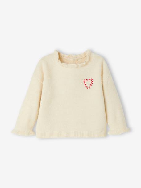 Pull de Noël bébé col volanté  - vertbaudet enfant