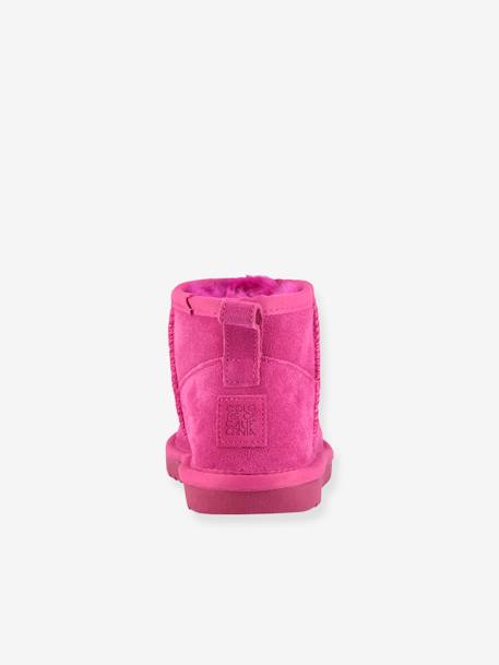 Boots fourrées enfant COLORS OF CALIFORNIA® camel+fuchsia+noir 10 - vertbaudet enfant 