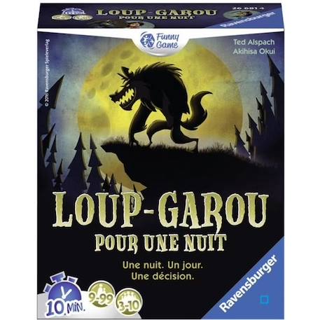 Loup Garou pour une Nuit  - Ravensburger - Jeu d'ambiance Enfants et Adultes - Jeu de rôle - 3 à 10 joueurs dès 9 ans NOIR 1 - vertbaudet enfant 