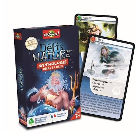 Jeu de cartes Défis Nature Mythologie Bioviva - 36 cartes + 1 carte Collector BLEU 3 - vertbaudet enfant 