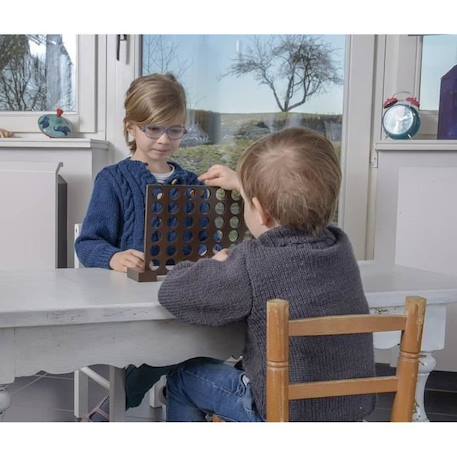 Puissance 4 en bois - Egmont Toys - Wooden 4 - Jeu de réflexion et stratégie - Pour enfants MARRON 2 - vertbaudet enfant 
