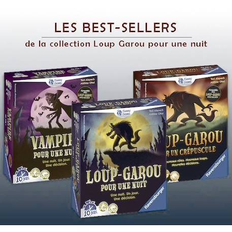 Loup Garou pour une Nuit  - Ravensburger - Jeu d'ambiance Enfants et Adultes - Jeu de rôle - 3 à 10 joueurs dès 9 ans NOIR 4 - vertbaudet enfant 