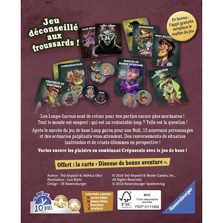 Loup-Garou pour un Crépuscule - Ravensburger - Jeu d'ambiance Enfants et Adultes - Jeu de rôle - 3 à 10 joueurs dès 10 ans MARRON 2 - vertbaudet enfant 