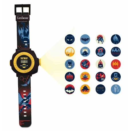 Montre digitale - LEXIBOOK - Batman - Projection 20 images - Bracelet ajustable - Enfant BLEU 2 - vertbaudet enfant 