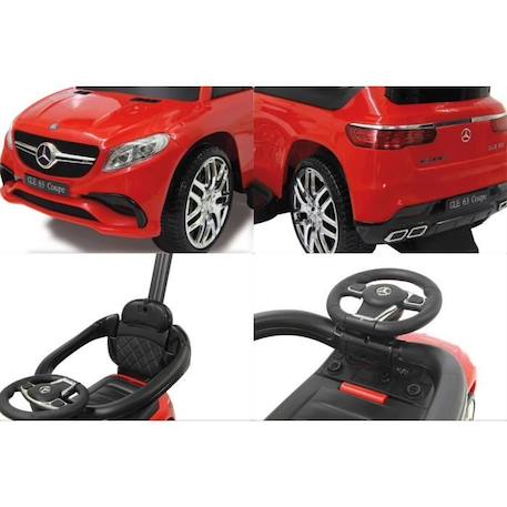 Porteur Mercedes GLE63 - Jamara - Rouge - 3 en 1 - Barre de poussée amovible - Dispositif anti-bascule ROUGE 2 - vertbaudet enfant 