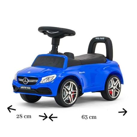 Porteur pour bébé Milly Mally Mercedes AMG C63 Coupe S Bleu - 18 mois à 3 ans - 4 roues BLEU 2 - vertbaudet enfant 