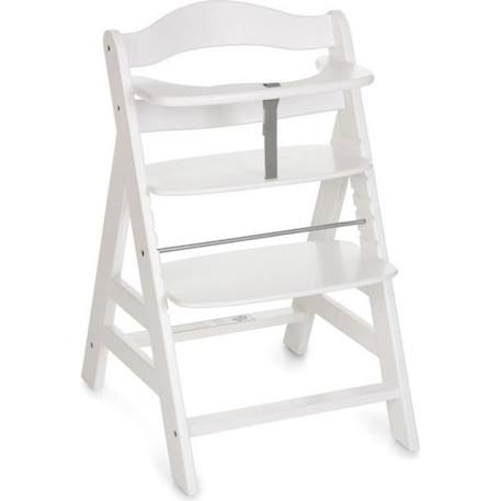 Hauck - Chaise Haute en Bois  pour bébé Évolutive Alpha + / White BLANC 1 - vertbaudet enfant 